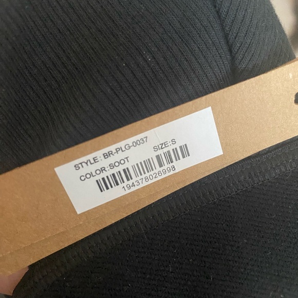 SKIMS  cotton ribbed deep plunge bra in Soot size S new with tag - Picture 5 of 5